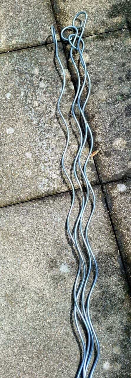 4 Metallstangen für Pflanzen, 170 cm