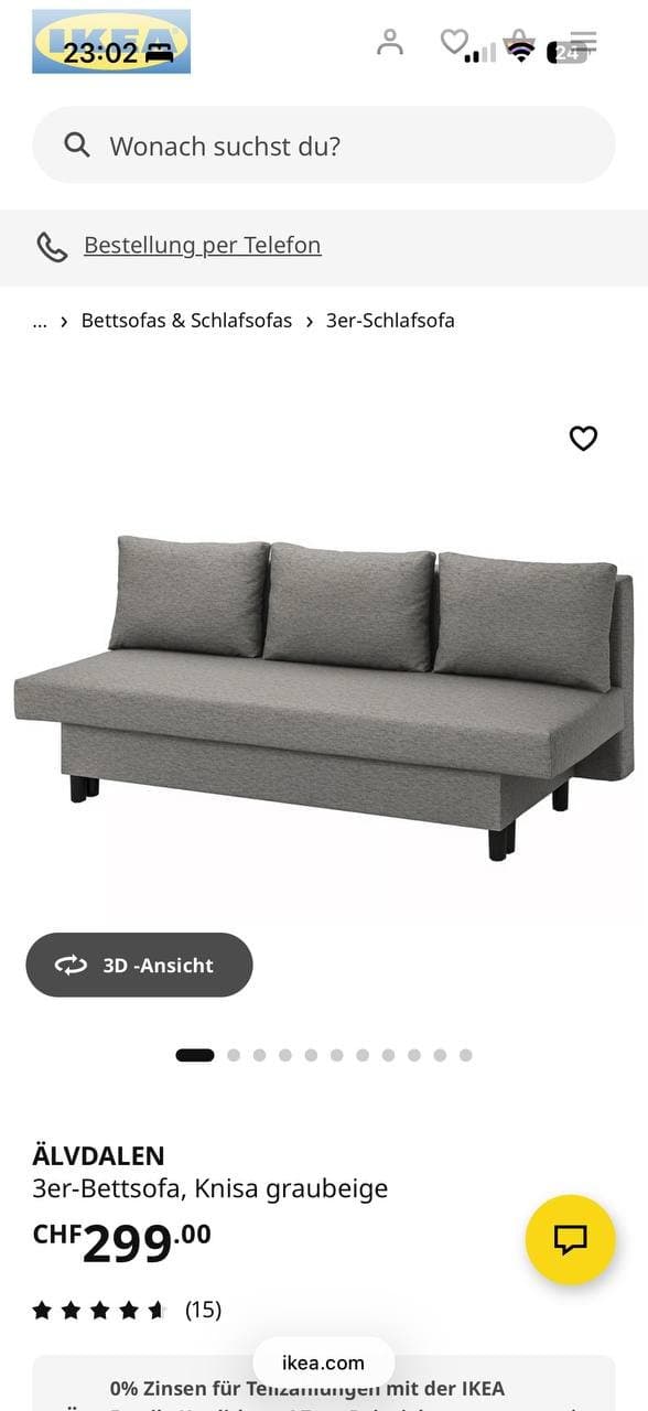 Gratis Sofabett