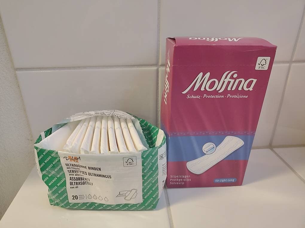 Slipeinlagen und Binden