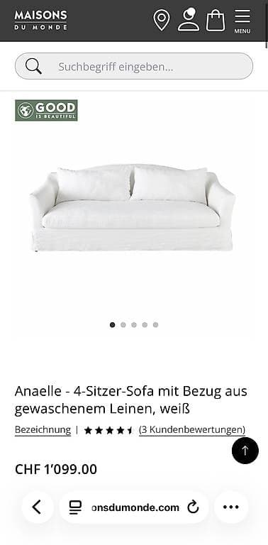 Sofa weiss / Maisons du Monde