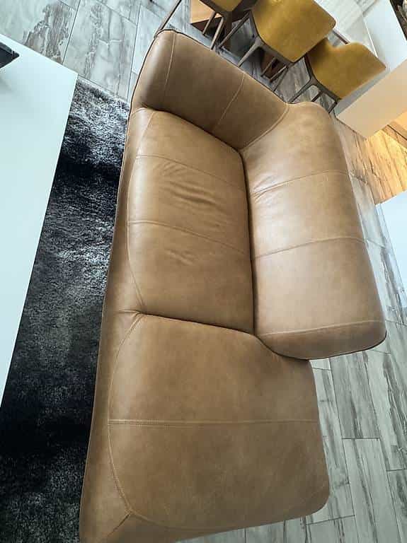 Ledersofas 3&2 + Hocker