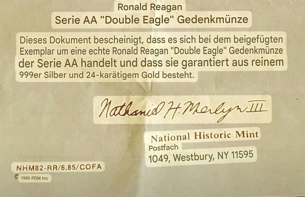 Amerikanische Münze Ronald Reagan
