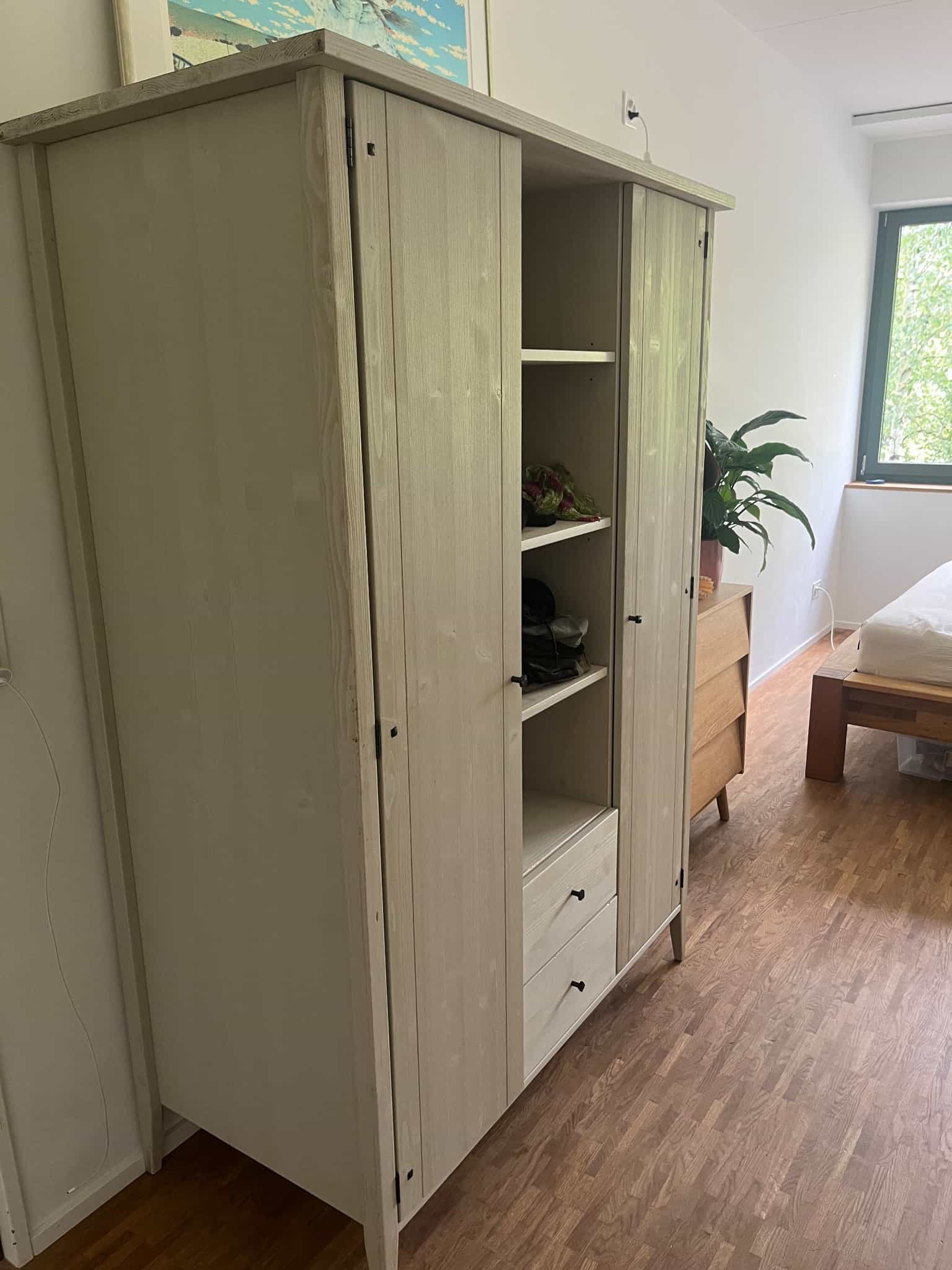 2-door wardrobe, wood