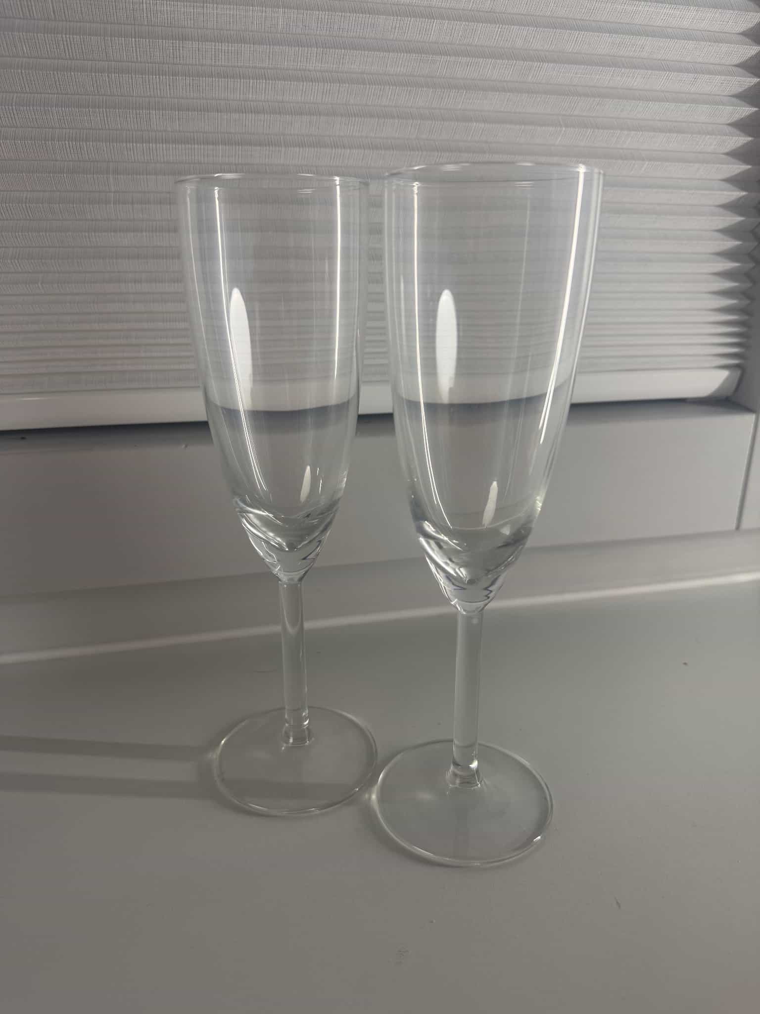 Champagnergläser, 2er Set, klar