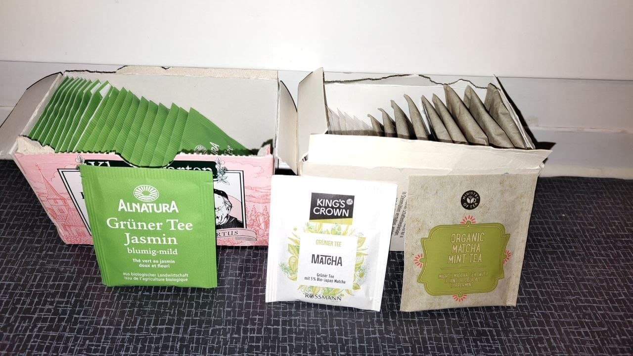 Grüntee und Matcha Beutel