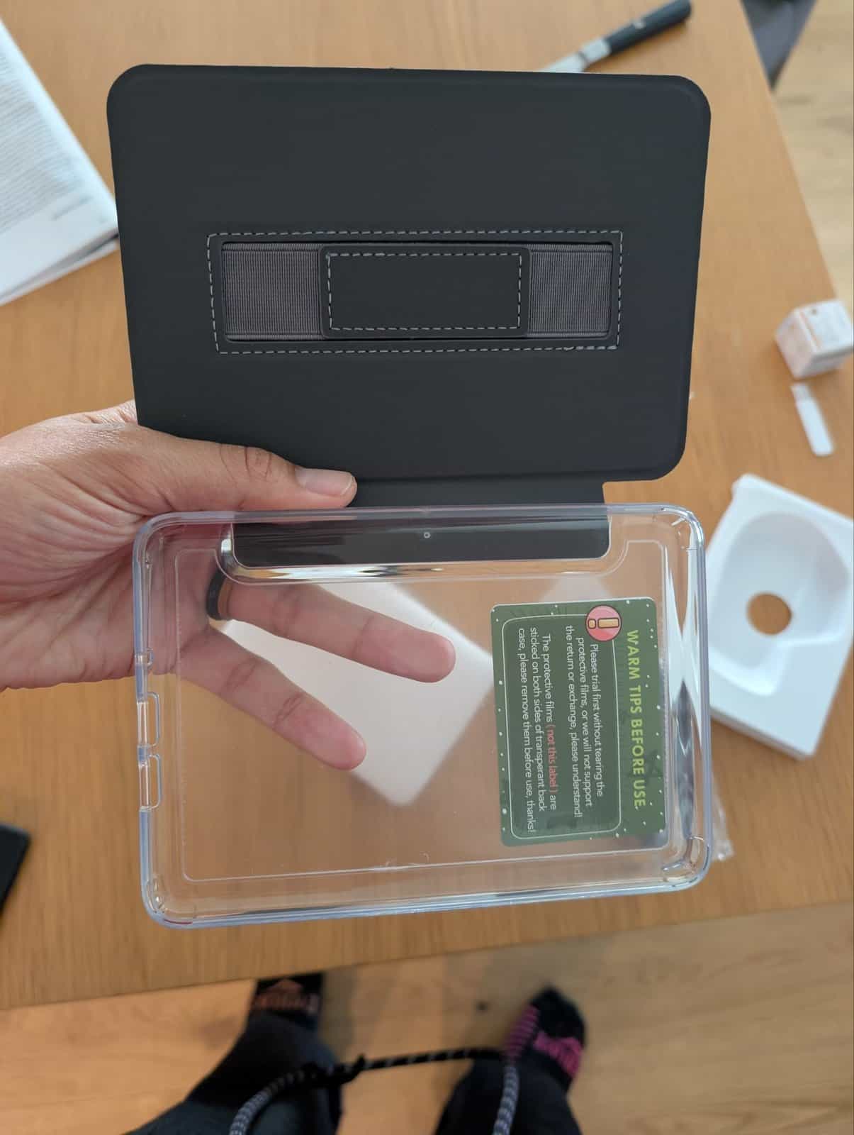 Laptop-Tasche und externe Festplatte
