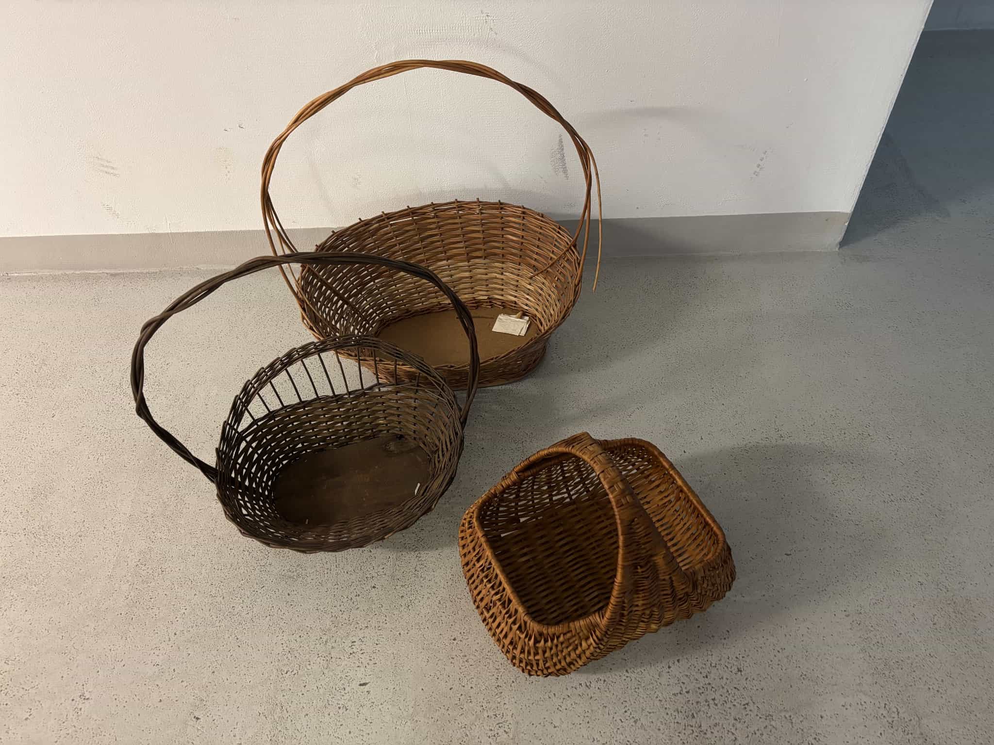 3 Weidenkörbe, braun