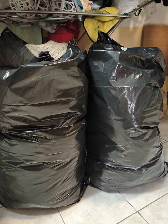 3 sacchi di vestiti da 110L