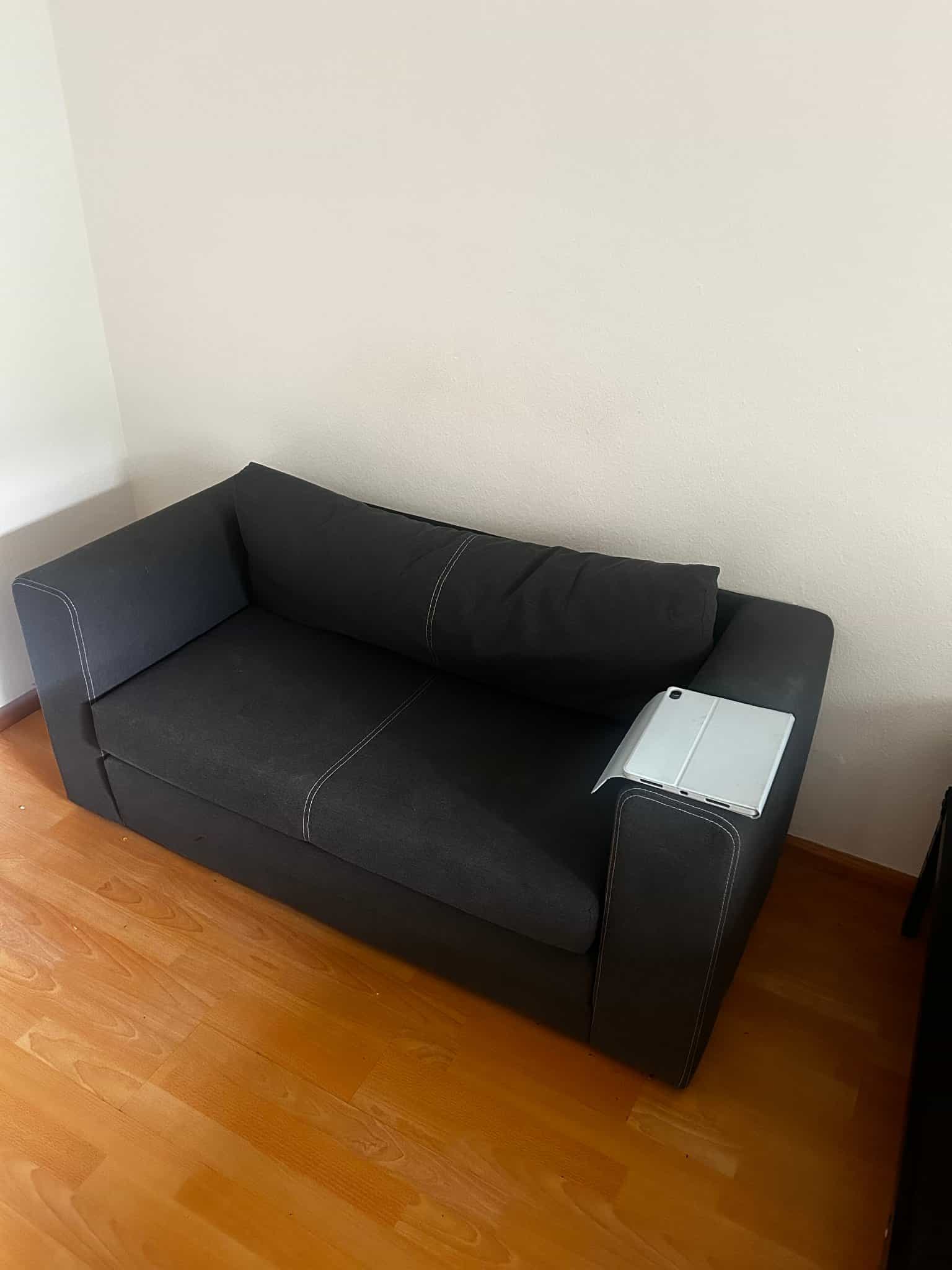 Grey sofa, 2-seater
