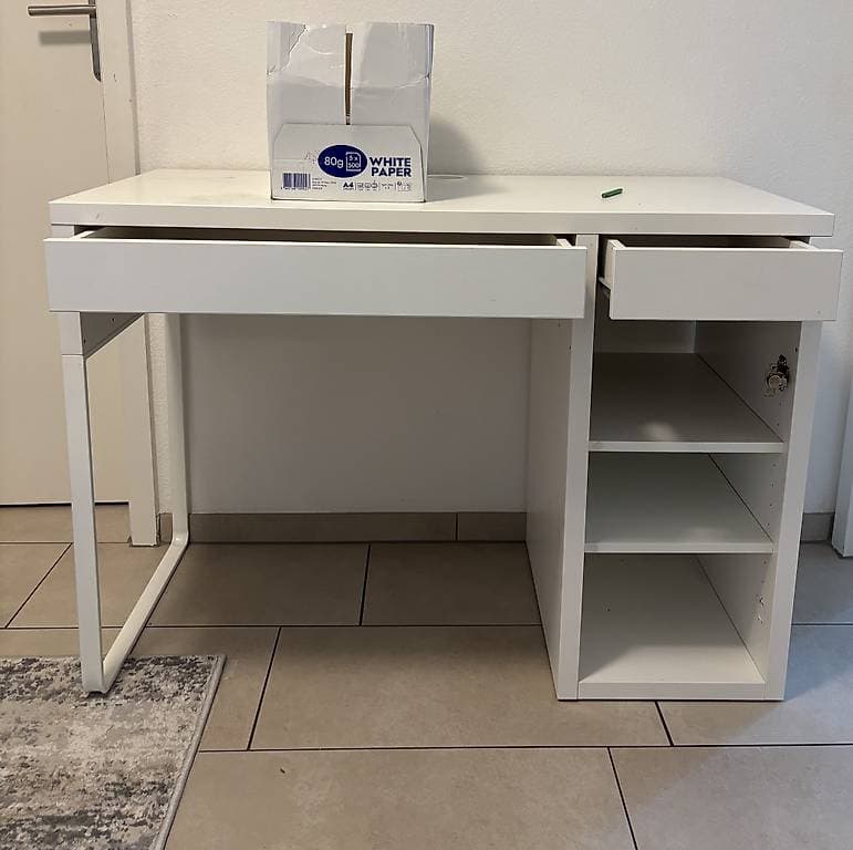 Schreibtisch weiss 105x50