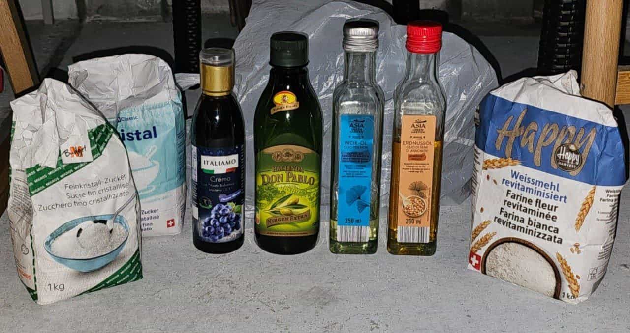 Lebensmittel und Getränke zu verschenken