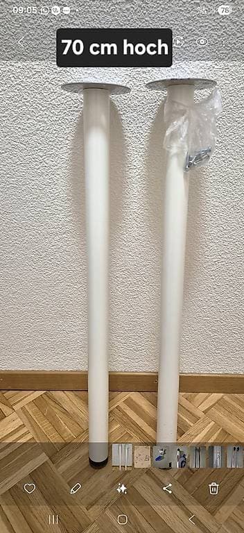 Tischbeine 70cm hoch