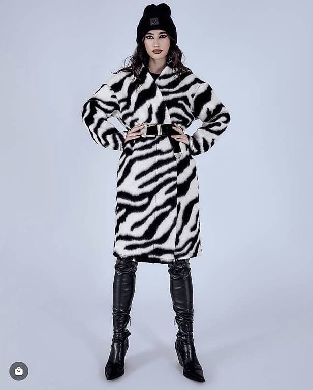 Coat cappotto zebrato