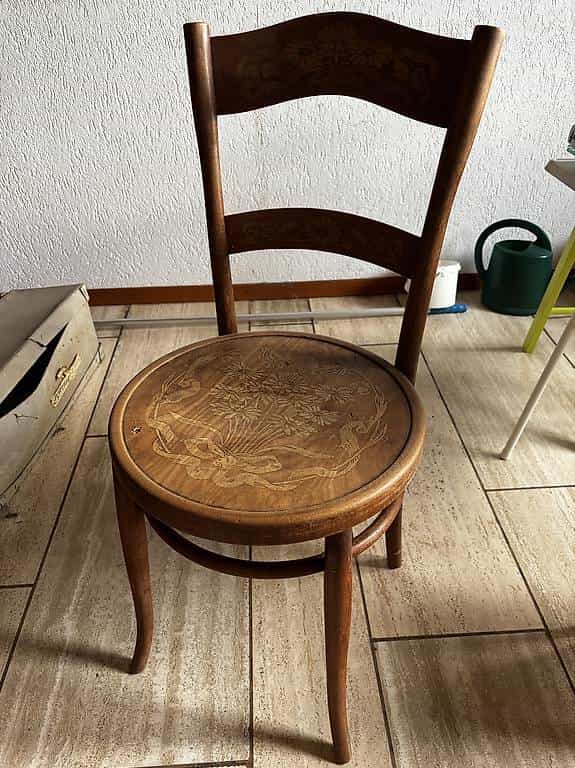 3 antike Jugendstil Bugholzstühle (um 1900)