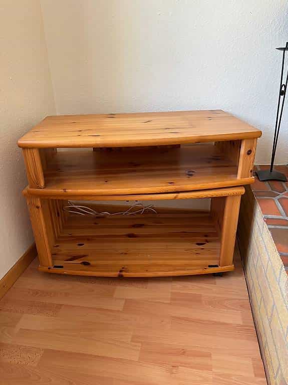 TV Tisch drehbar aus Holz