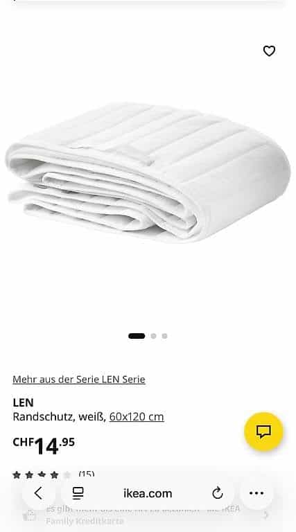 Babybett Randschutz