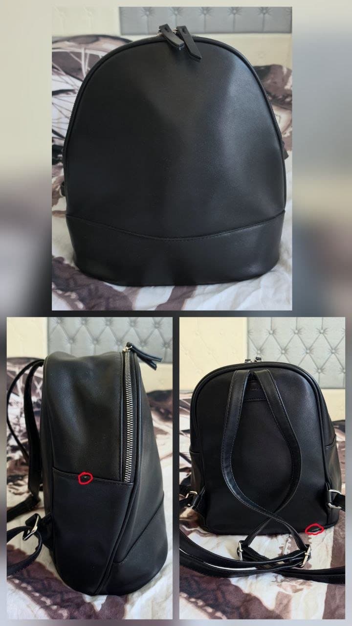 Rucksack und Handtasche