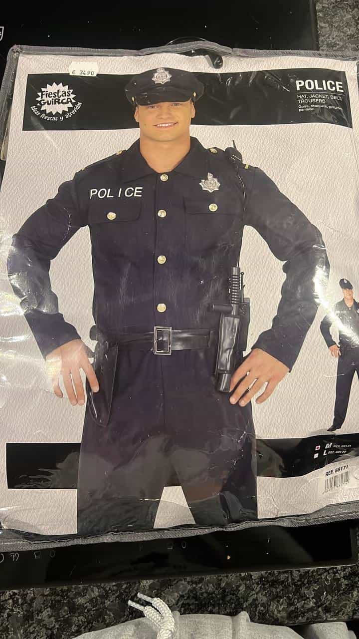 Polizei-Kostüm (Herren, Größe M/L)