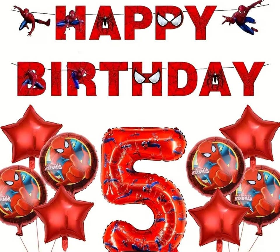 Spiderman Party Geburtstag Deko gratis