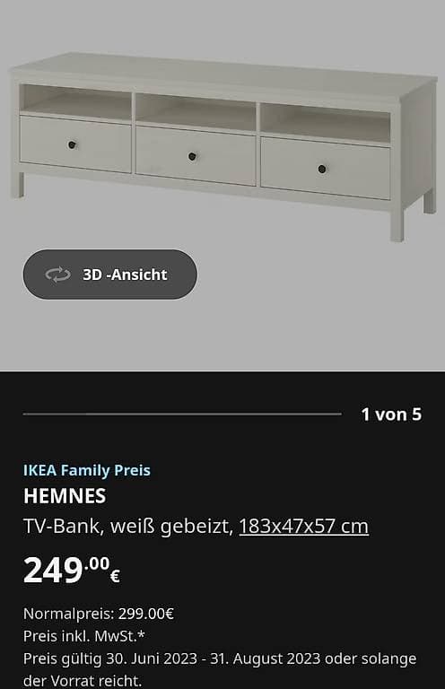 Hemnes TV Bank - Kommode