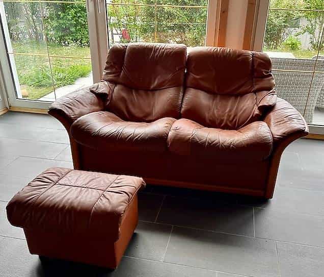 Hochwertiges Stressless Doppelsofa Ekornes, Echtleder