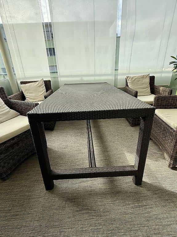 Rattan Gartentisch