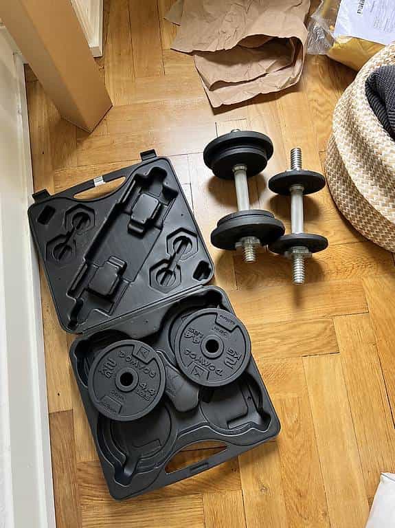 set di pesi décathlon