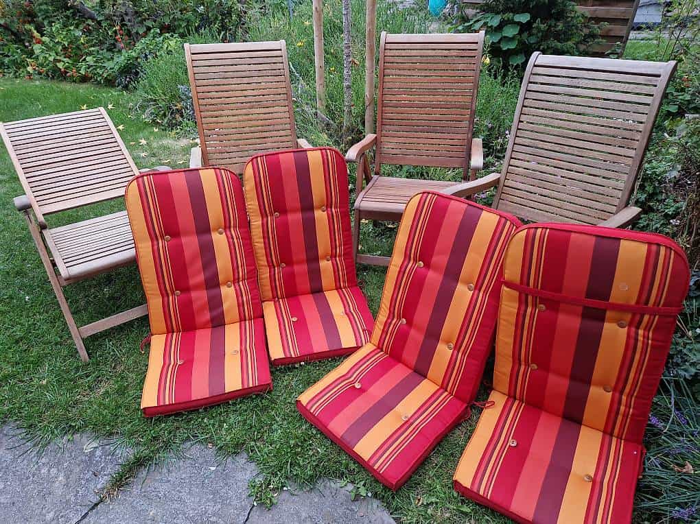 4 Gartenstühle hoch/verstellbar
