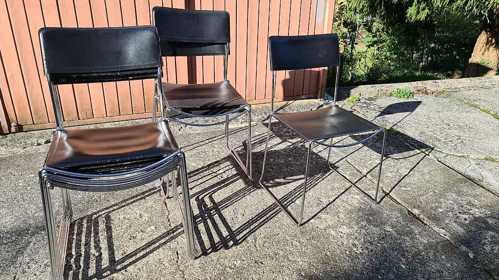 8 Design-Freischwinger Vintage Leder *RESERVIERT*