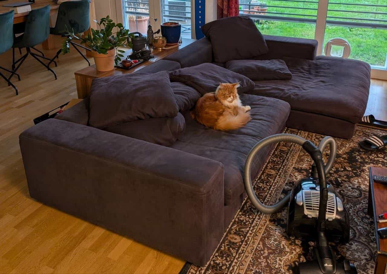 Tiefes Sofa/Couch (zweiteilig)