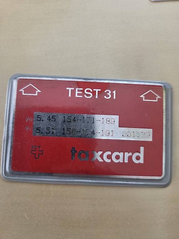 TAXCARD A VENDRE.