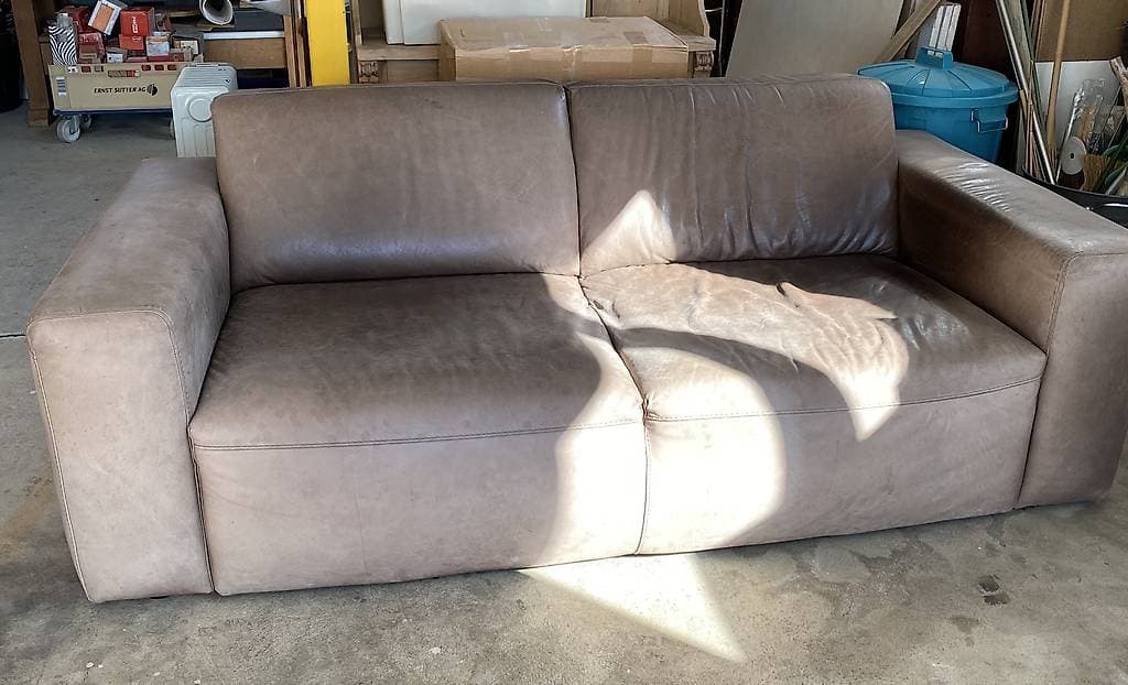 Ledersofa / Sofa