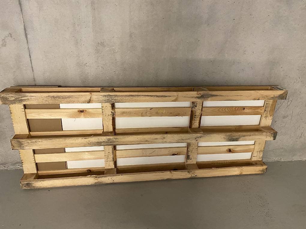 Palette en bois, 1x2 m avec planche