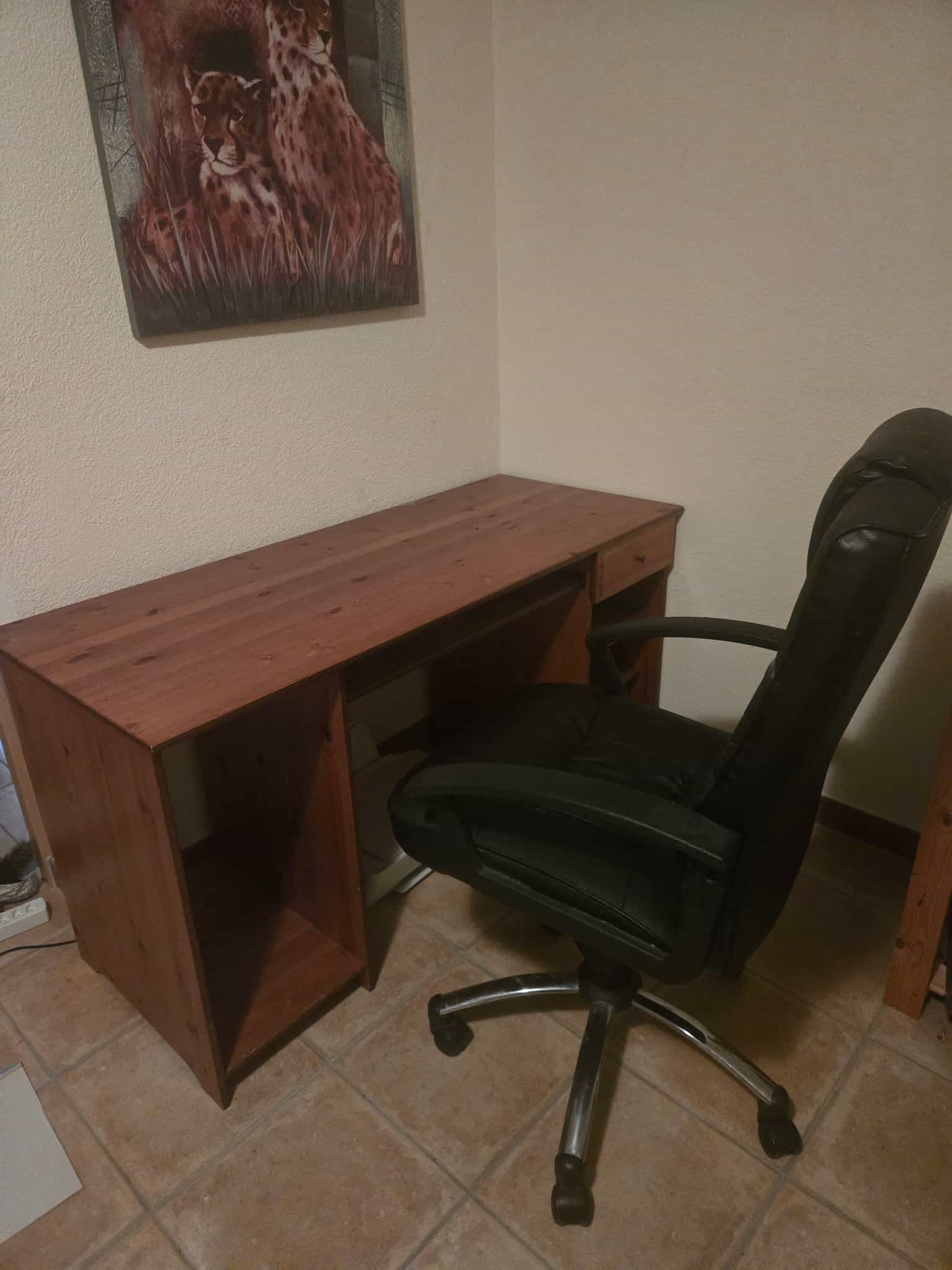Schreibtisch Holz, Kiefer, mit Schublade