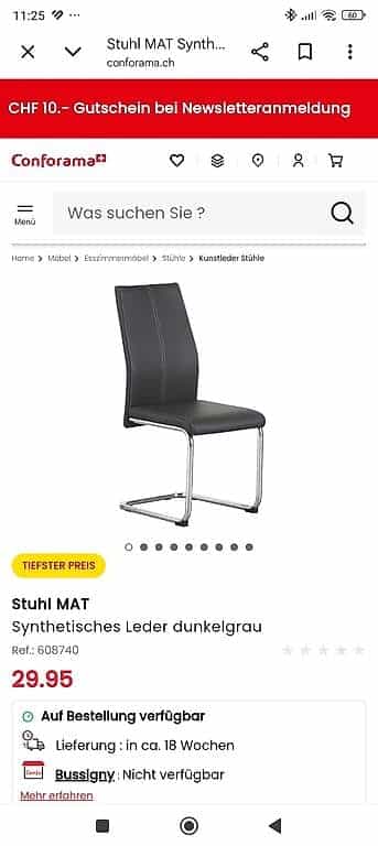 Gratis - neu Stuhl wie abgebildet