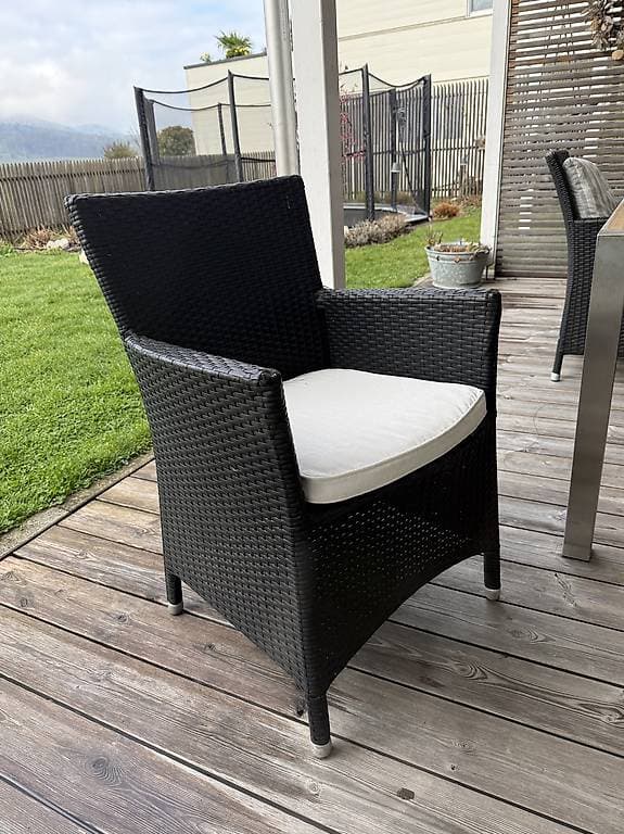 Gartenstuhl Rattan, wetterfest 4Stk.