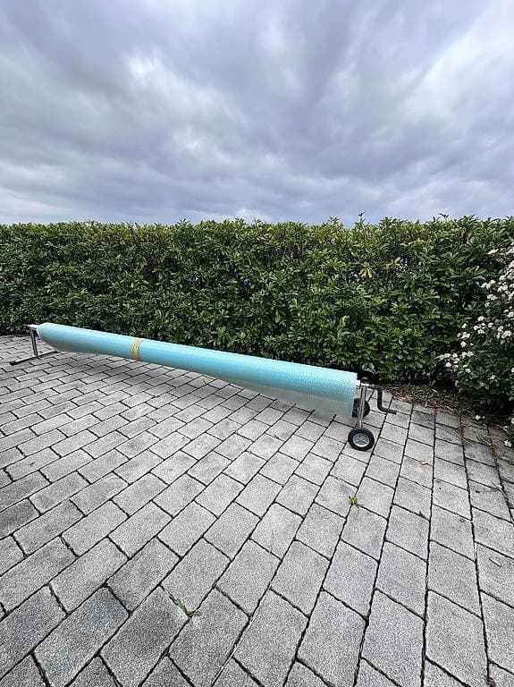 Pool Solarfolie inkl. Aufrollvorrichtung 3.83 m x 3.27 m