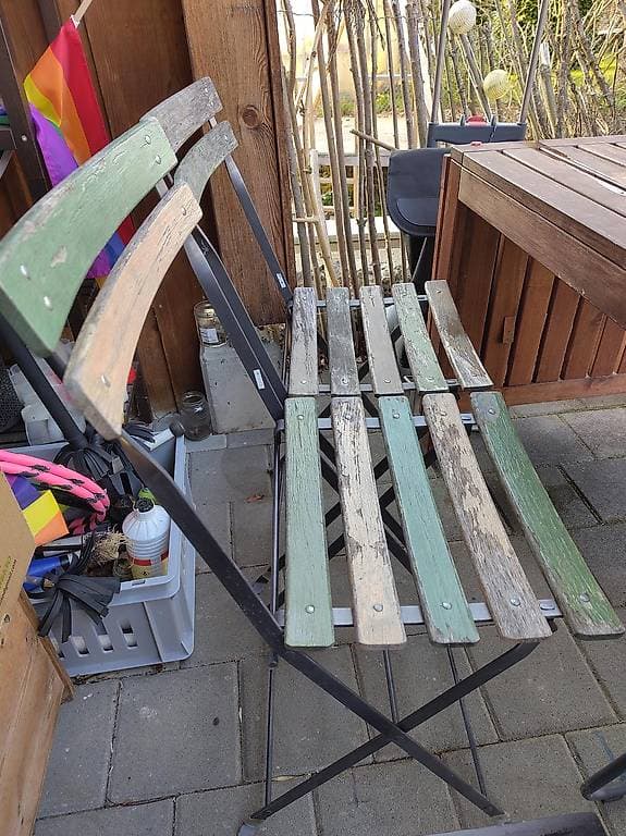 klappbare Holz Gartenstühle