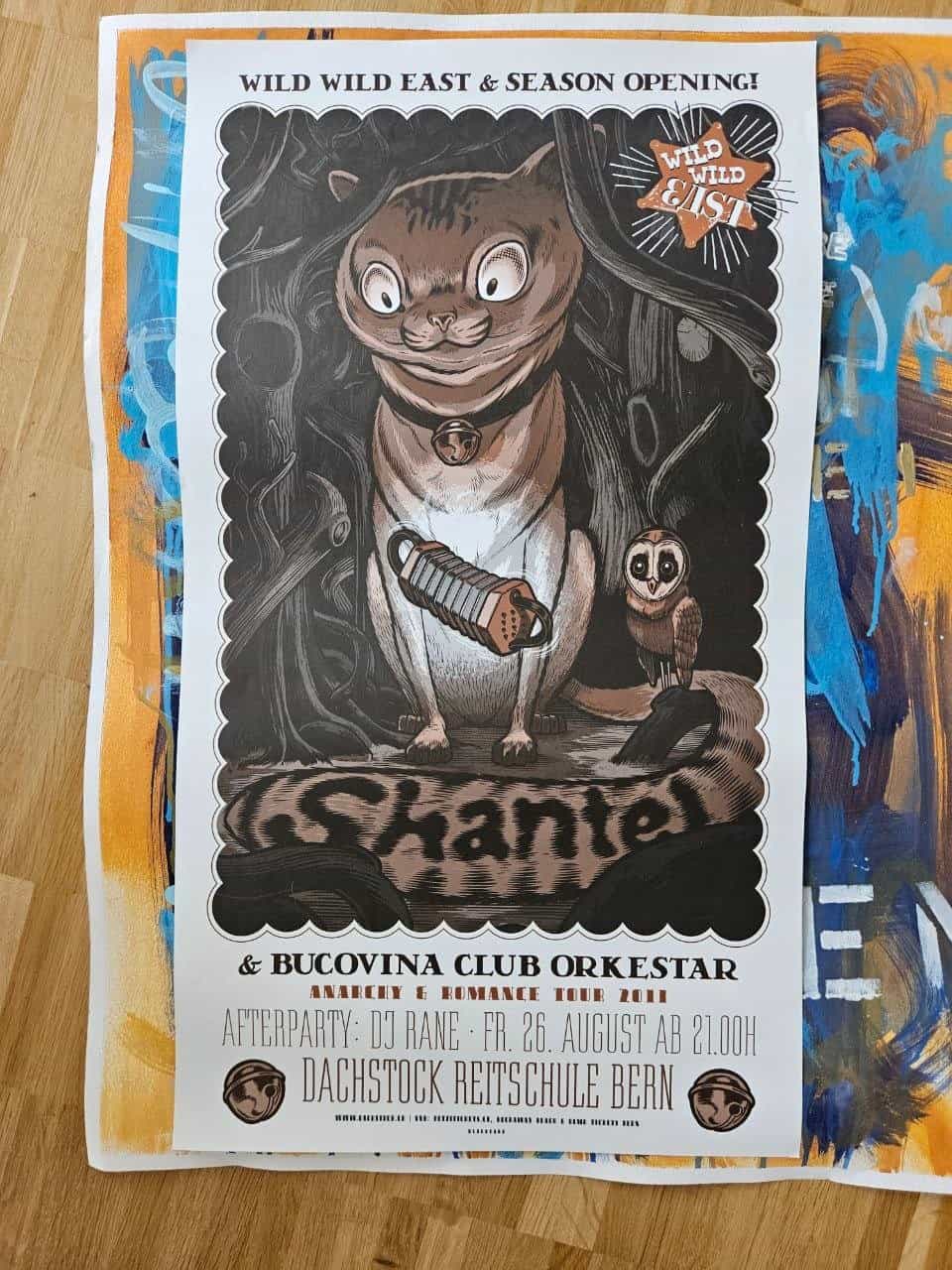 Kunstdrucke und Konzertplakat