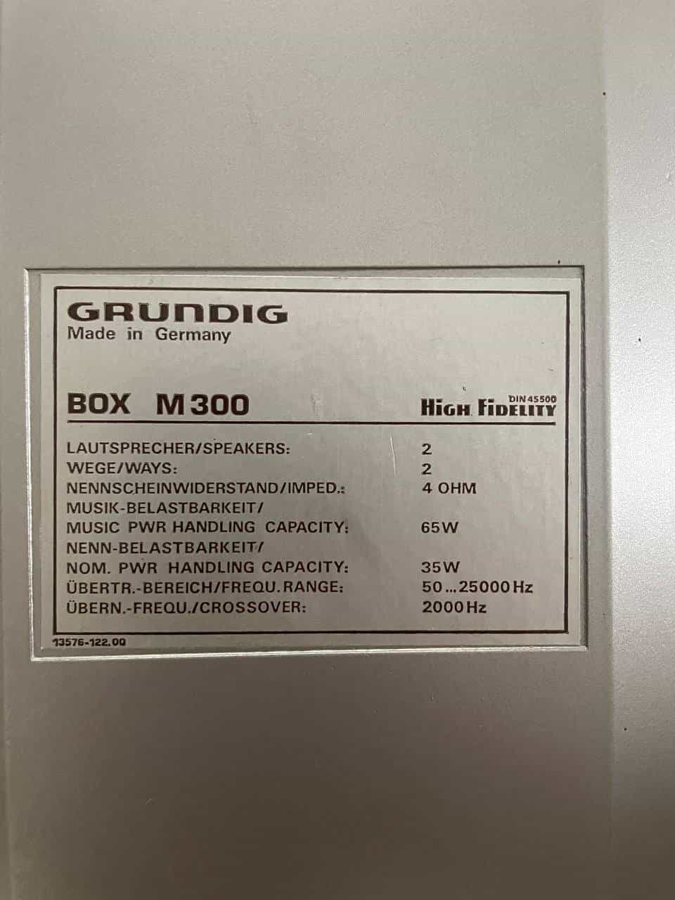 Grundig Boxen M300 zu verschenken