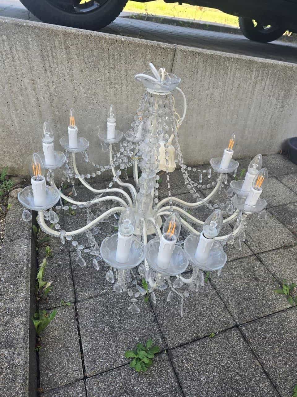 Kristalllüster mit Kerzen