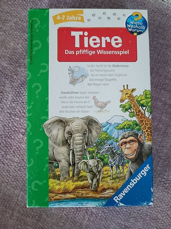 Wieso, weshalb, warum Wissensspiel Tiere