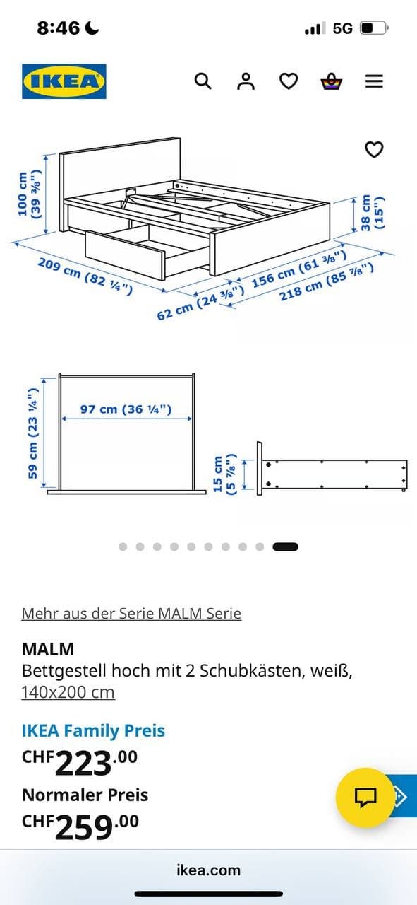 Bettgestell und Matratze zu verschenken