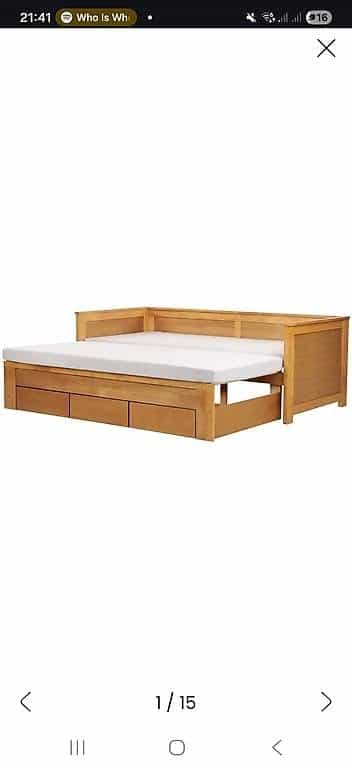 Ausziehbares doppelbett massives holz 190x80