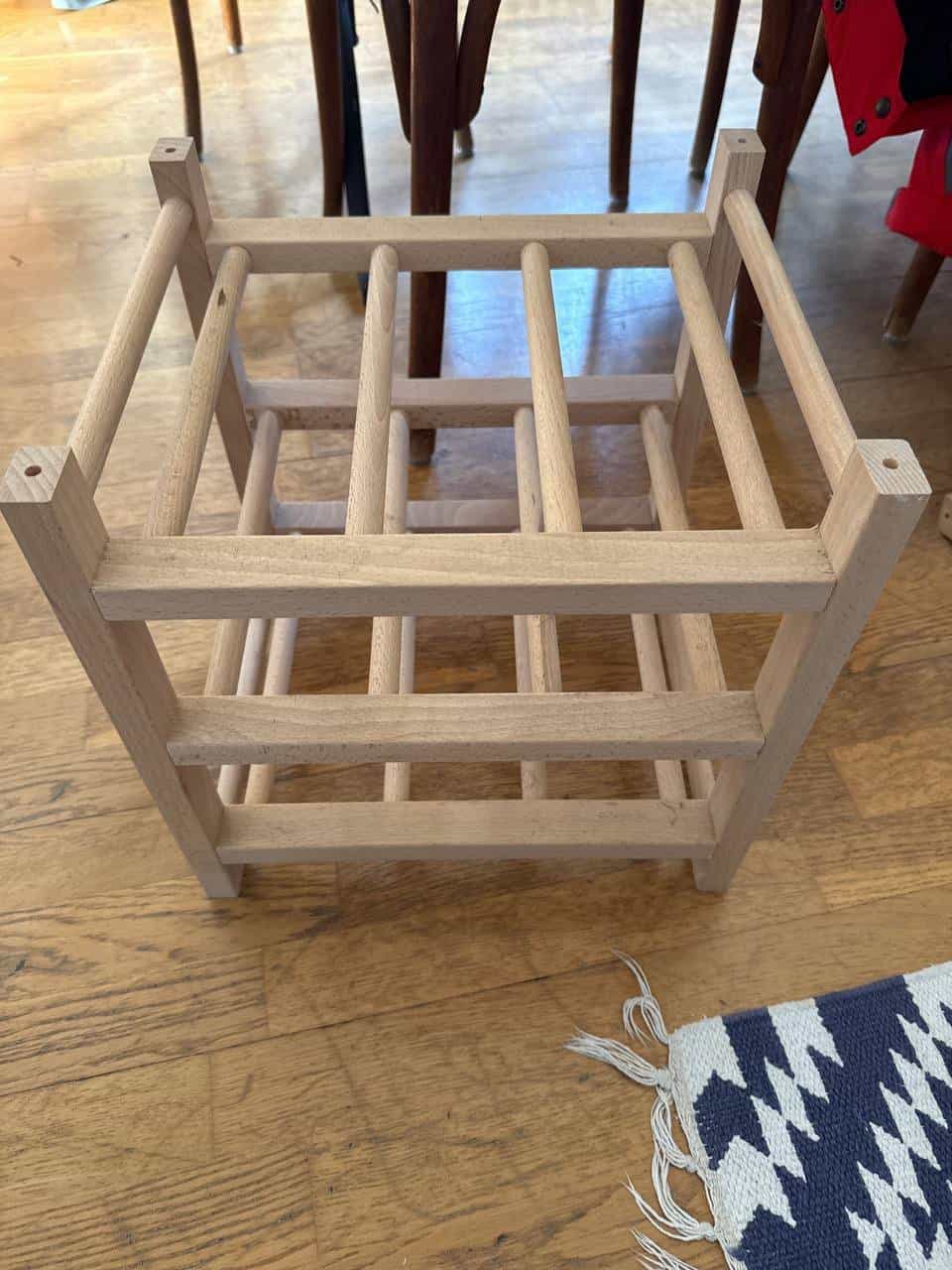 Holz-Weinregal für 9 Flaschen