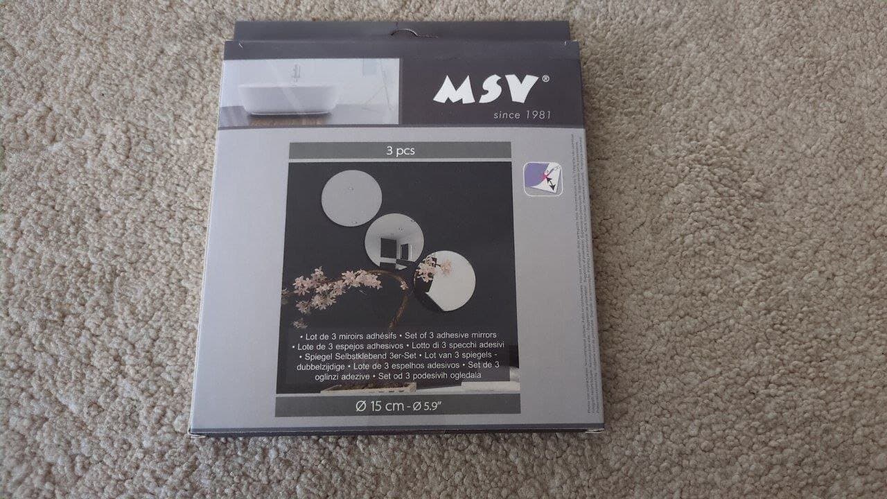 2 selbstklebende Spiegel 15cm Durchmesser