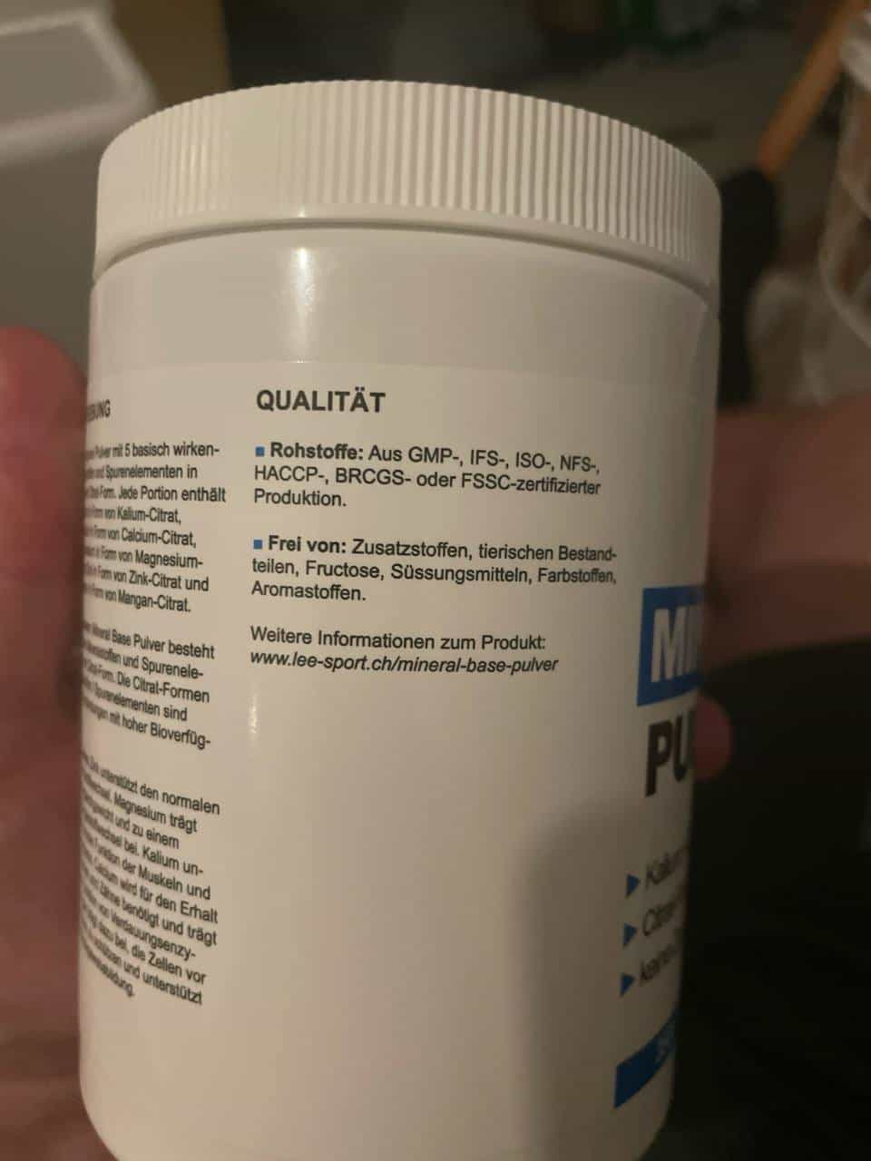 Basenpulver Lee-Sport Mineral Base