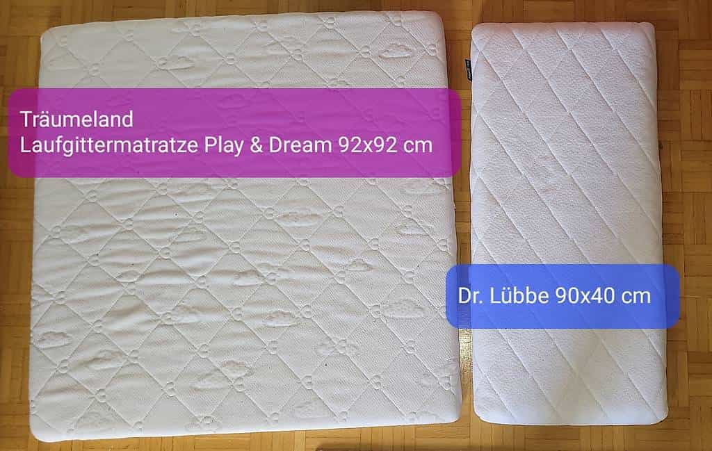 Babymatratzen 92 x 92 cm und 90 x 40 cm