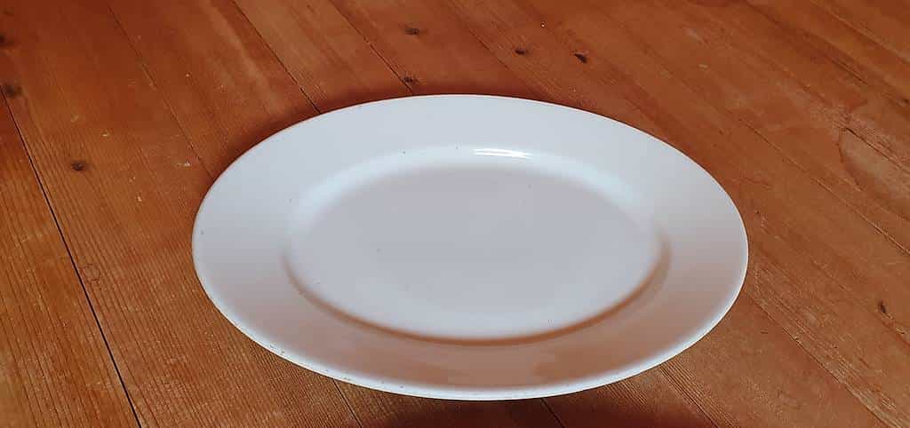 Porzellan Servier Platte