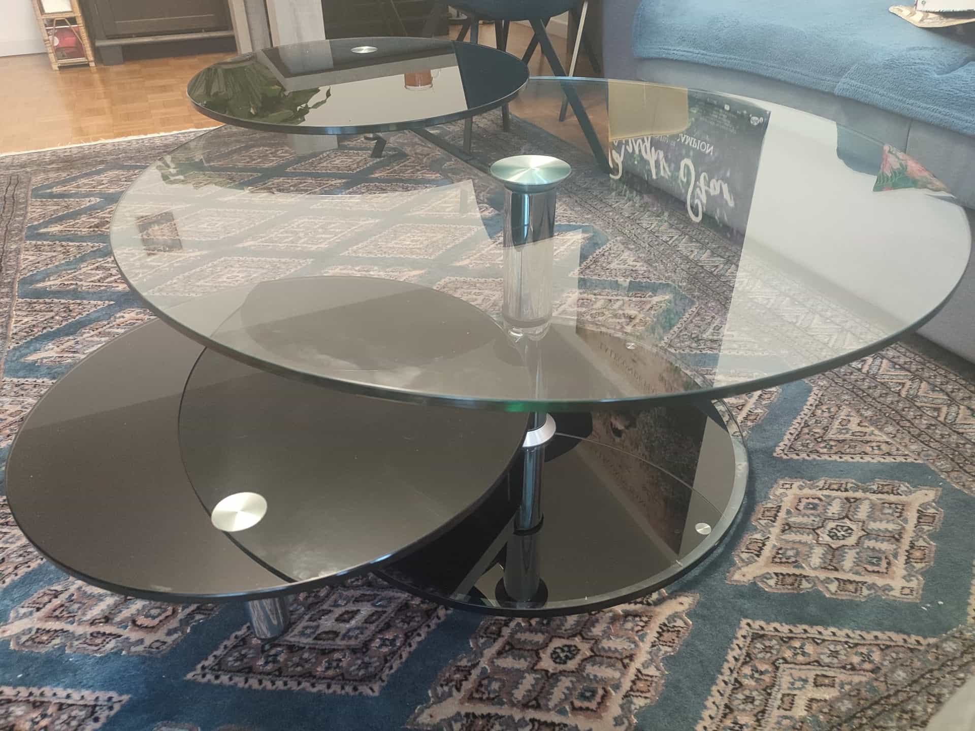Table basse ronde à plateaux mobiles Fly